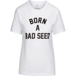 Men's Fit Born A Bad Seed White Shirt Tops