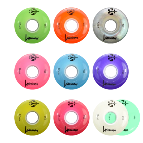 Quad Republic Skate Company Outdoor Wheels Luminous Light Up Wheels 85A -4pk 1 Quad Republic Skate Company Outdoor Wheels Luminous Light Up Wheels 85A -4pk