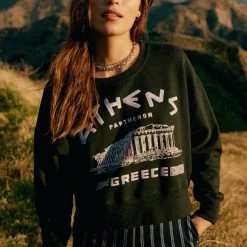 Daydreamer Athens Shrunken Crew Sweatshirt Tops