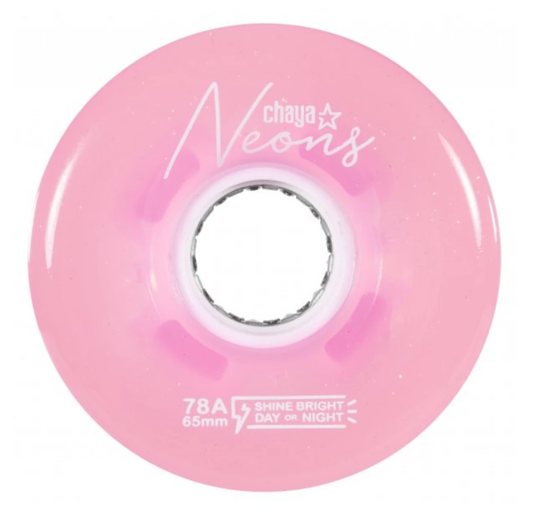 Chaya - Neons - Pink - LED Outdoor Wheels 4pk 1 Chaya - Neons - Pink - LED Outdoor Wheels 4pk