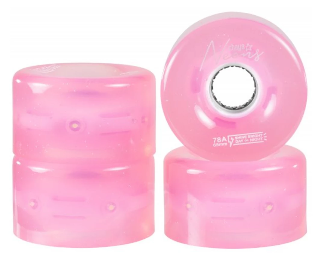 Chaya - Neons - Pink - LED Outdoor Wheels 4pk 4 Chaya - Neons - Pink - LED Outdoor Wheels 4pk