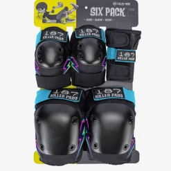 187 Killer Pads - Adult 6 Pack- Electric Bolt
