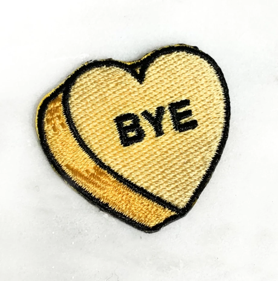 Wildflower + Co.- Bye Candy Heart Patch Pins & Patches 1 Wildflower + Co.- Bye Candy Heart Patch Pins & Patches