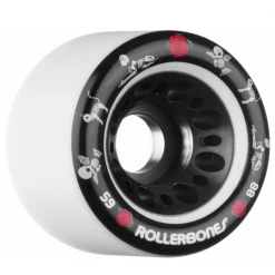 Rollerbones Pet Day Of The Dead Speed Wheel 59mm X 88a/59mm X 96a White 4 Pk