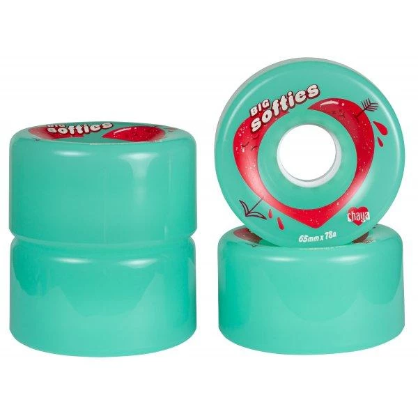 Chaya Big Softie's Wheels - Clear Teal - 4pk Outdoor Wheels 2 Chaya Big Softie's Wheels - Clear Teal - 4pk Outdoor Wheels